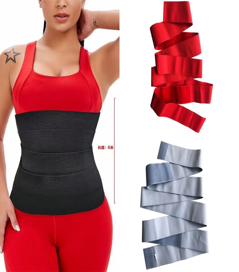 

Red Black Grey Color Waist Support Trainer Snatch Me Up Bandage Wrap Trimmer Women Maternal Slim Sheath Tummy Bands Elastic Belts 9221528