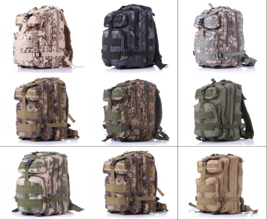 

12 Colors 30L Hiking Camping Bag Military Tactical Trekking Rucksack Backpack Camouflage Molle Rucksacks Attack Outdoor Bags Cca909170638, Red