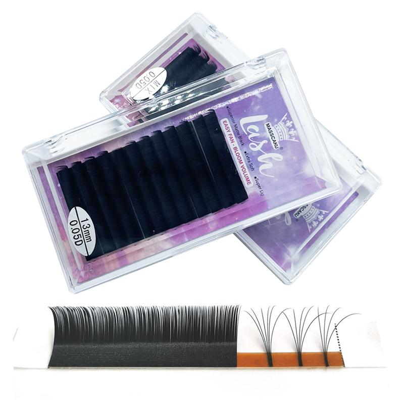 

False Eyelashes Arrival Easy Fans 1s Rapid Blooming Eyelash Extension To Fan Private Label Unique Lashes ExtensionsFalse