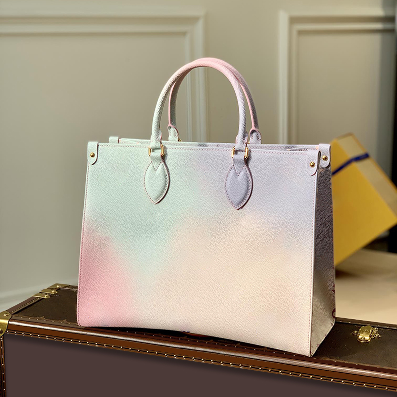 

Genuine leather Floral Bag lady Handbag 35CM Designer Tote bag Delicate knockoff Shopping bag With Box YL891, M21575