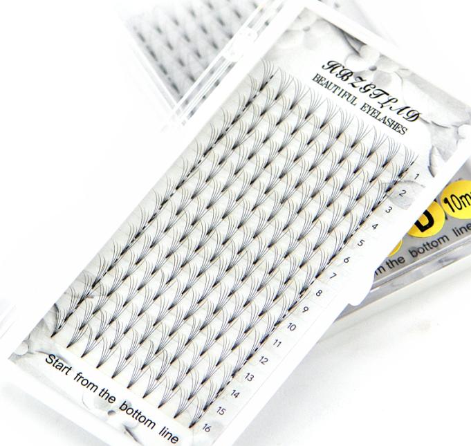 

2020 New 16 line 5D Russian Volume Eyelashes Extension short Stem Pre made Fans CD curl Mink Lash Selling Eyelash Individual 1904977