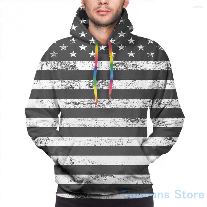

Men' Hoodies Mens Sweatshirt For Women Funny American Flag (Dark) Print Casual Hoodie Streatwear