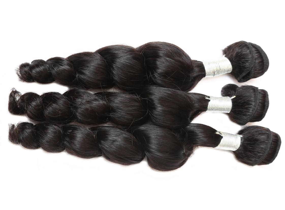 

12A Loose Wave Raw Human Hair 3 Bundles With Natural Color Top Grade Quality Brazilian Peruvian Malaysian Indian Hair 1230 inch1685529