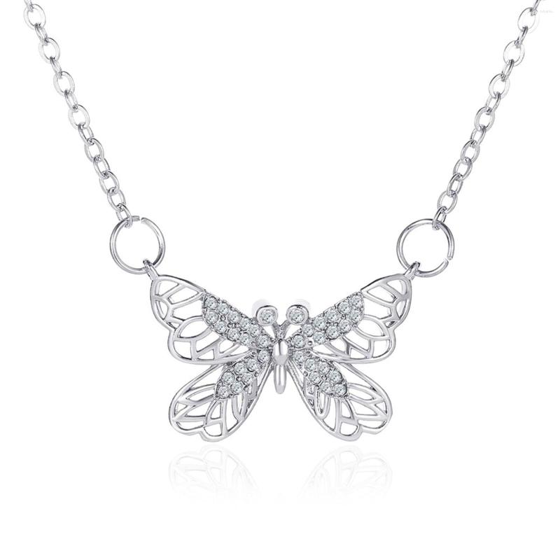 

Chains Design Inlaid Simple Women Jewelry Necklace Ladies Pendant Gift