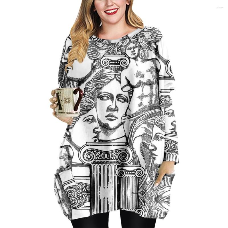 

Casual Dresses Fashion Loose Spring Summer Sexy O-neck Long Sleeve Artistic Painting Women Beach Dress Comfortable Ladies 5, Zy1631a26 asiansize