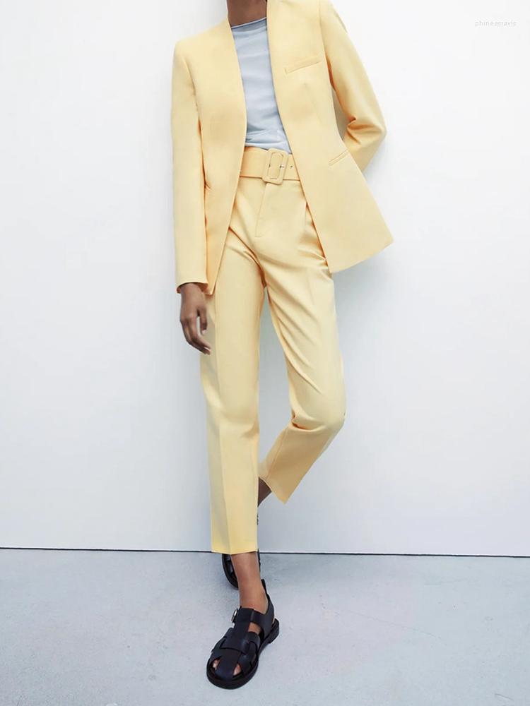 

Women's Two Piece Pants 2023 Autumn Women Solid Color V-neck Buttonless Suit Jacket And, Pants dark purple