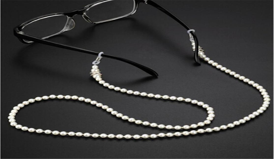 

20PC Fashion White Pearl Beaded Sunglass Chain Reading Glasses Eyeglasses Chain Cord Holder Rope For Men Women7236213