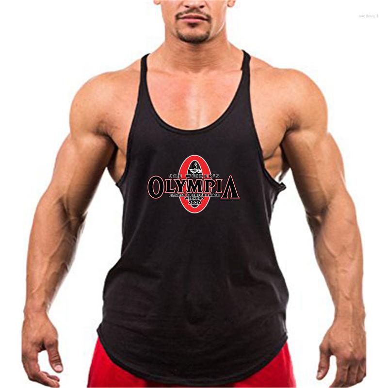 

Men's Tank Tops Summer Men's Basketball Gyms Sports Loose Cotton Bodybuilding Fitness O-neck Printed Sleeveless T-shirt, Black