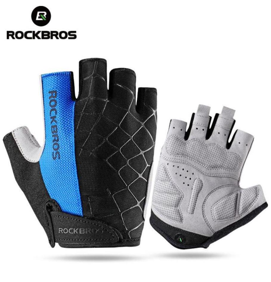

WholeROCKBROS Cycling Bike Half Finger Gloves Shockproof Breathable MTB Mountain Bicycle Gloves Men Women Sports Cycling Clot5322526, Dark grey