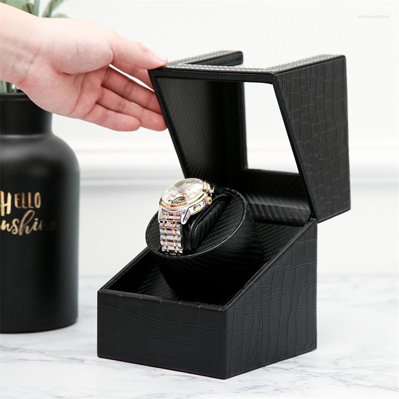 

Jewelry Pouches Upgrade PU Watch Winder Motor Shaker Automatic Mechanical Shakers Accessories Adjustable Electric Winding Watches Boxes