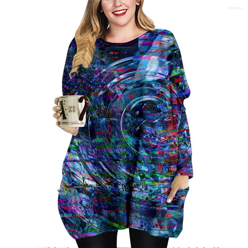 

Women's T Shirts Summer 2023 Women Glitch Art Printing T-shirt Female Casual Vintage Clothing Top Long Sleeve Blouse Oversized, Xy01392x04-a338