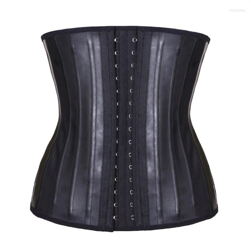

Women's Shapers Women Boddy Shaper Rubber Corset With Smooth Surface 2 Layers Of 25 Steel Reinforced Body Shaping Clothes Court Corsets, Black