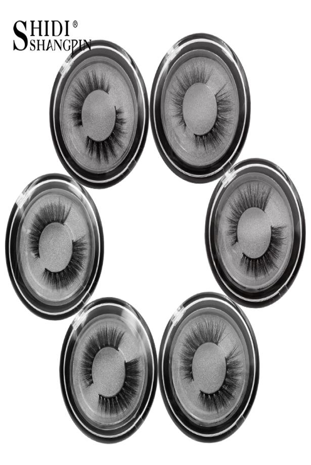 

3D Mink Lashes High Quality Mink False Eyelashes Natural Long Lasting Lashes Custom Packaging Label 3D Mink Eyelashes Round Box Pa1904549