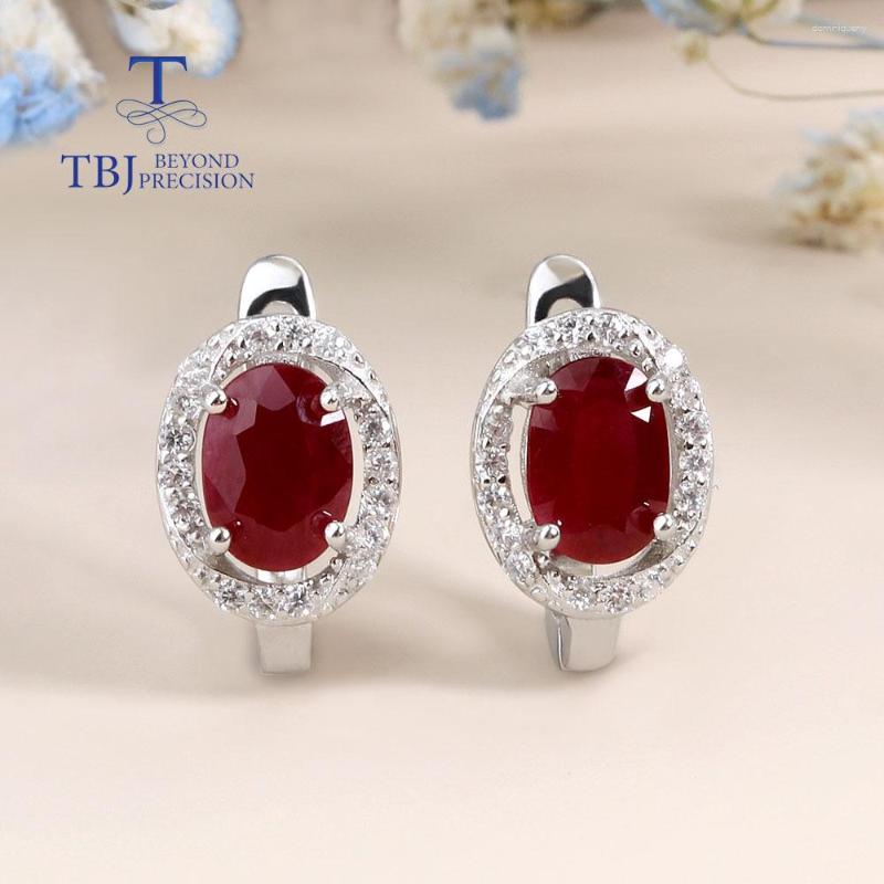 

Dangle Earrings Natural Dark Ruby Clasp Earring Oval 5 7mm Precious Gemstone 925 Sterling Silver Jewelry For Women Lady Nice Gift