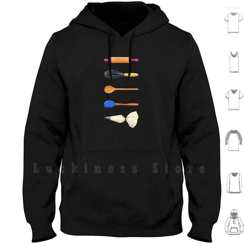 

Men' Hoodies Baking Utensils Long Sleeve Spatula Rubber Whisk Rolling Pin Wooden Spoon Tools, M-3-4baseball-black
