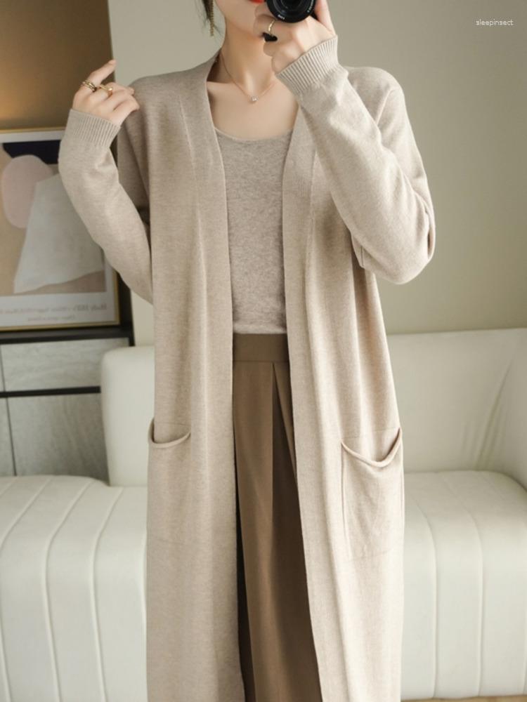 

Women's Knits Knitted Cardigan Lazy Style V-Neck All-Match Casual Elegant Solid Color Sweater Vintage Streetwear Outerwear Top, Tuo