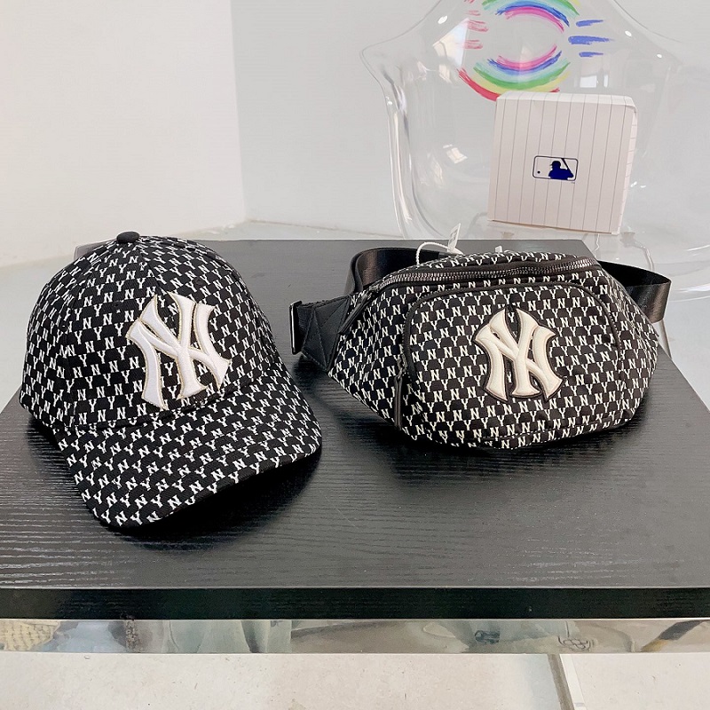 MLB Waistpack Unisex Waist Bag Fashion Brand Designer Waist Bags Classic Baseball League Style 2 Piece Hat and Waistpack