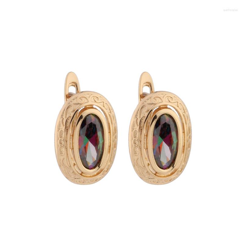 

Dangle Earrings Trend 2023 Oval Natural Zircon Vintage Fashion Jewelry Color For Women Luxury Quality
