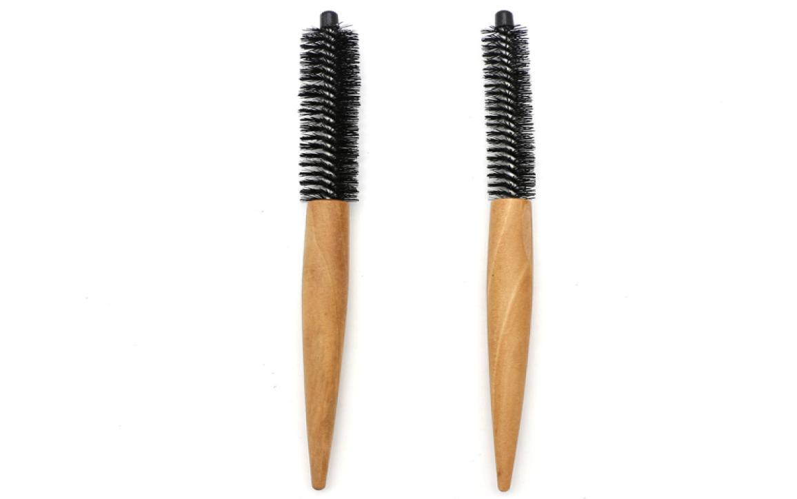 

Slim Wood Handle Hairdressing Brushes Small Curling Short Hair Brush Mini Round Comb For Hair Styling8084705
