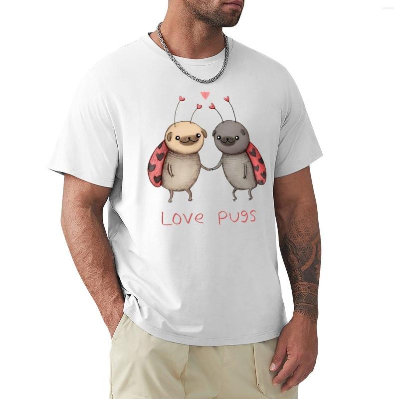 

Men's Polos Love Pugs T-Shirt Cute Clothes Blank T Shirts Custom Design Your Own Mens Big And Tall, Yellow