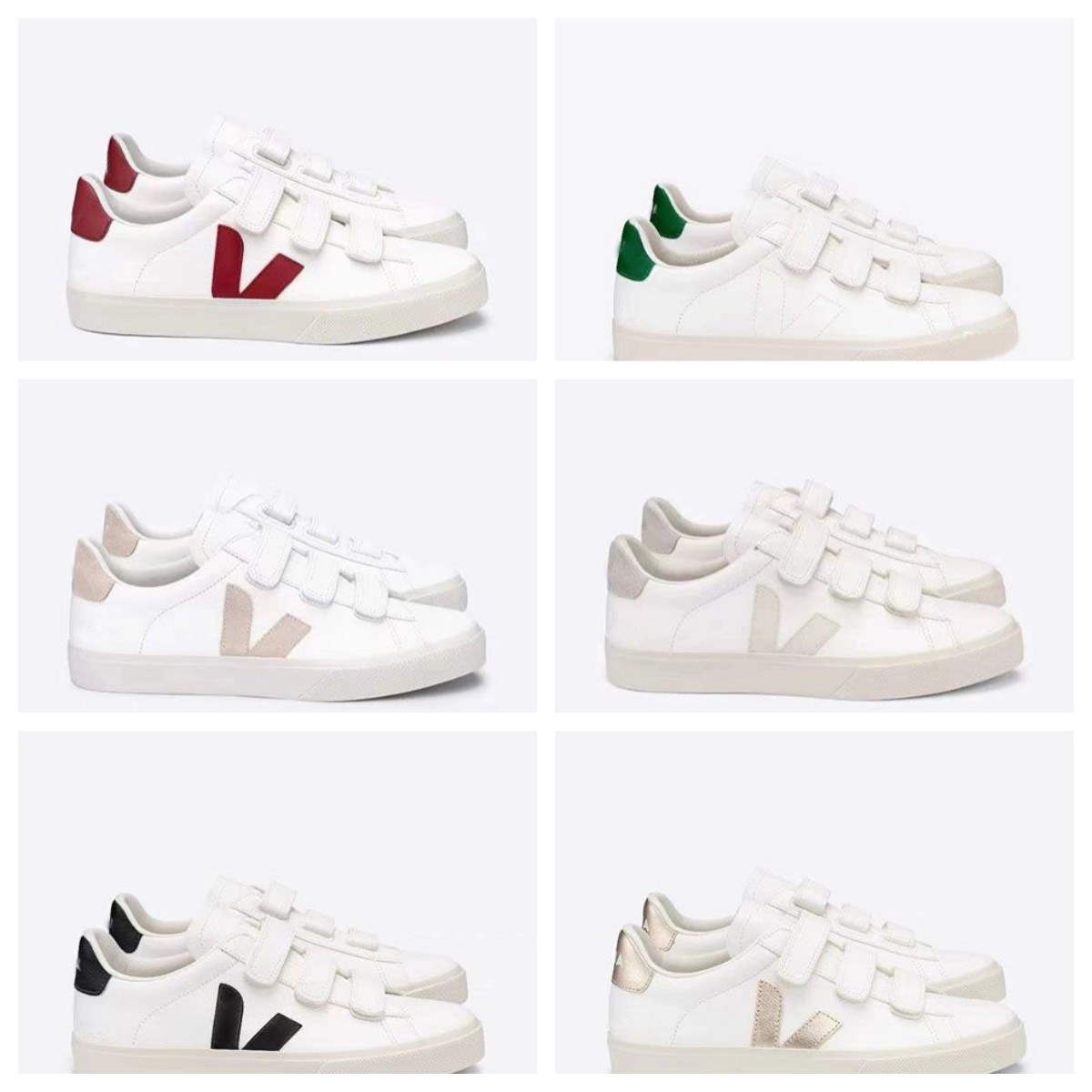 

top Designer Sneakers Calfskin Casual Shoes Reflective Shoes Vintage Suede Leather VEja Trainers All-match Stylist Sneaker Leisure Shoe Platform VELCRO Print
