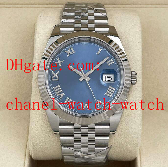 

Real Photo Stainless Steel Bracelet Mechanical Automatic Men's Sports Watch 41mm Blue Roman Jubilee 126334 Mens WristWatches, Customize