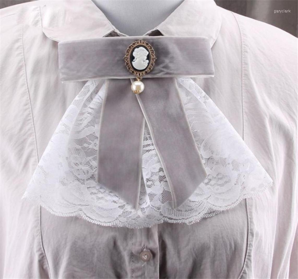

Vintage Queen Cameo Bowtie Brooches For Women Black Ribbon Pearl Brooch Pins Corsage Ladies Broches Dress Coat Accessories Neck Ti5598263