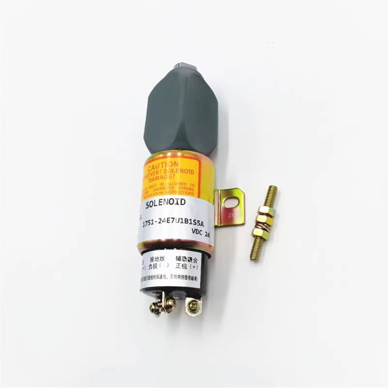 Engine Flameout Shut Down Shut Off Stop Solenoid Valve 3864274 1751-2467U1B1S5A 24V Fit PC200-6 R215 R225 PC60-7-image-880406587