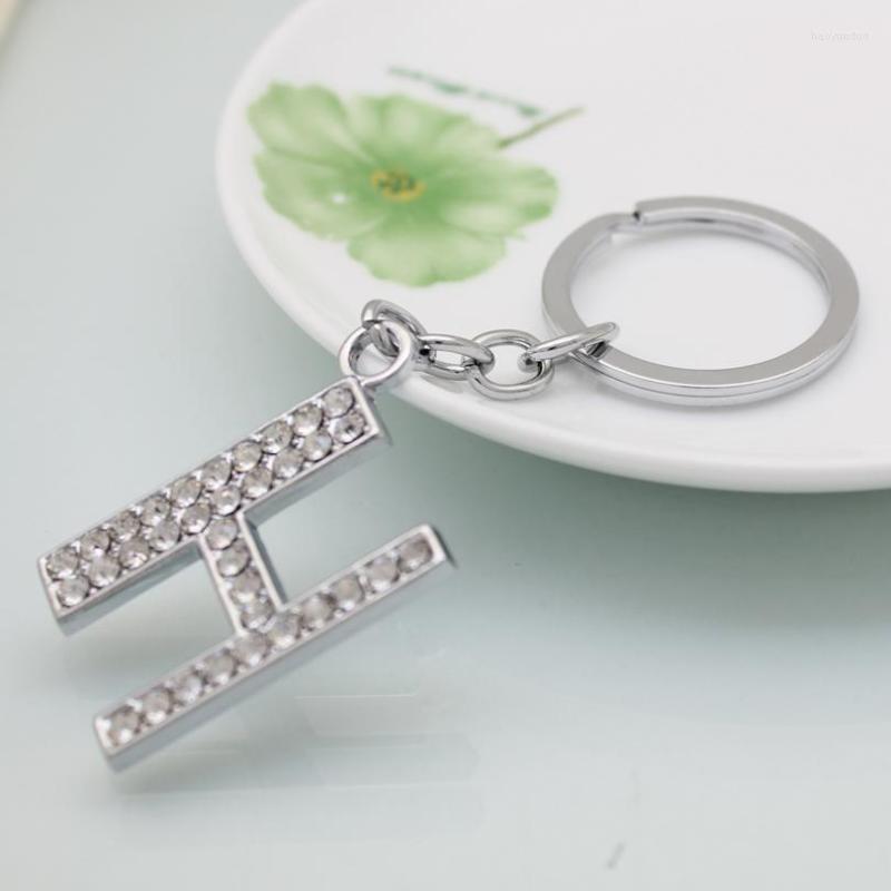 

Keychains European And American White Rhinestone Letter S Keychain