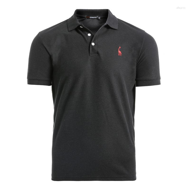 

Men's Polos Men's Short Sleeve T-Shirt Deer Embroidered Polo Shirt Multi-color, Red
