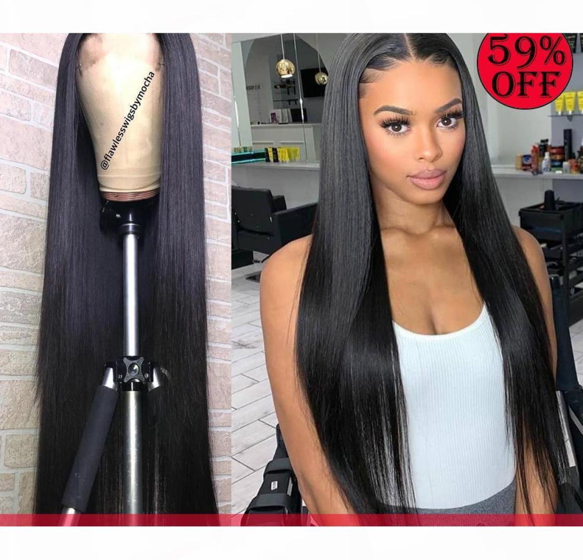 

Melodie 28 30 Inch Straight Lace Front Wigs 180 Density Brazilian Human Hair For Black Women Pre Plucked 360 Lace Frontal Wig6439062