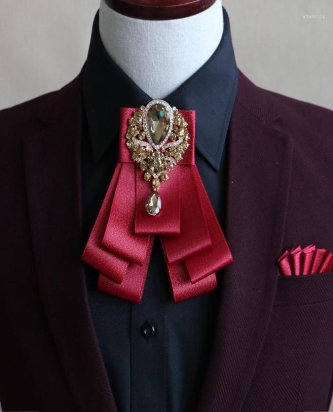 

Bow Ties Gold Rhinestones Tie For Men39s Wedding Bridegroom Accessories Men And Women39s Jewelry British Korean Suits Bowtie6630943