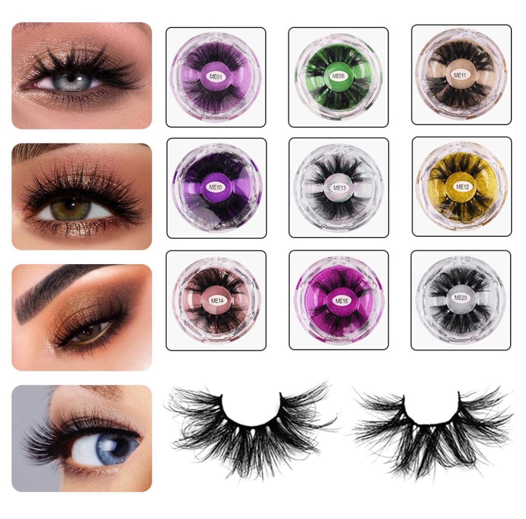 

Newest 25MM 3D Mink Eyelashes False Eyelashes 100 Mink Eyelash Extension 5d Mink Lashes Thick Long Dramatic Handmade Reusable Nat7700823