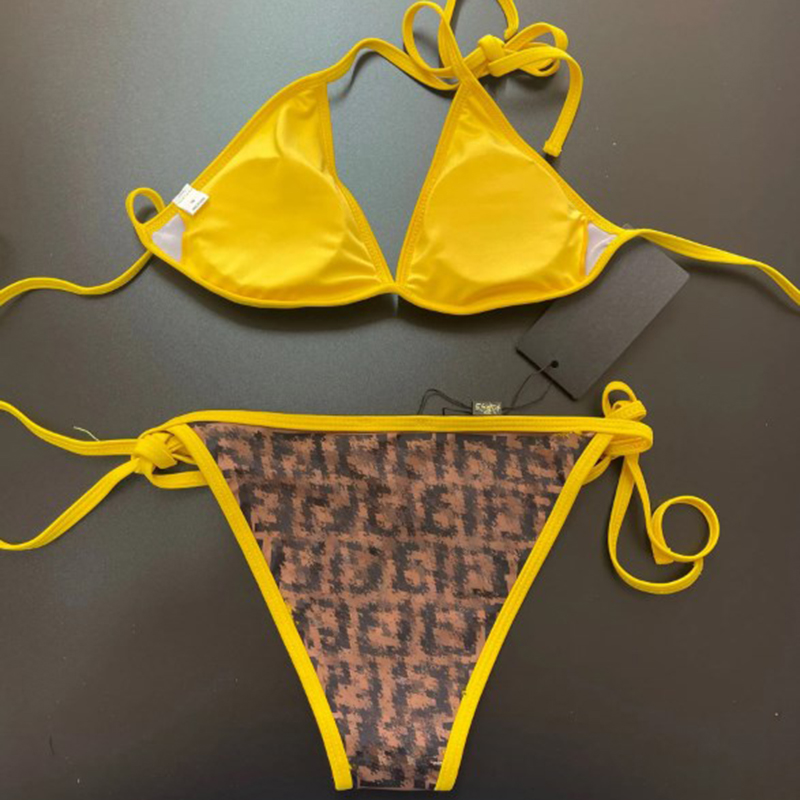 

Women Swimwear Designer B Fashion Swimsuit Sexy Girls Bathing Suit Summer Swimwear Bikinis Set One-Piece Swim Clothing Swimming CJD23062911, Yellow
