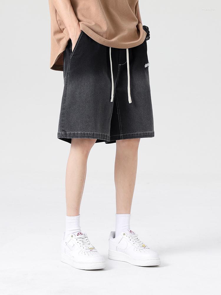 

Men's Shorts Denim Men Cotton Casual Short Pants Drawstring Baggy Jeans Male Plus Size 8XL, Blue