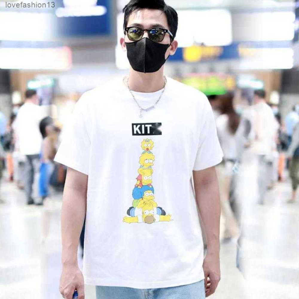 

Kithsh Simpson Family Co Branded Round Neck Loose Short Sleeve Cartoon T-shirt for Men and Women, White4