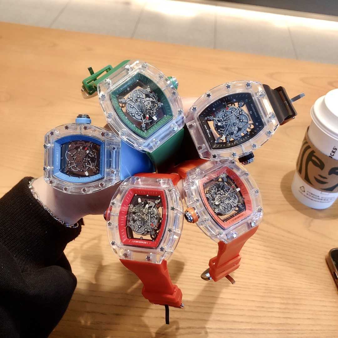 

Fantastic Skeleton R i c h a r d Luxury Super style Male Quartz wrist watches H7H6 RM11 RM11-03 174C designer High-end quality rubber strap uhr for men waterproof EYKG, Black