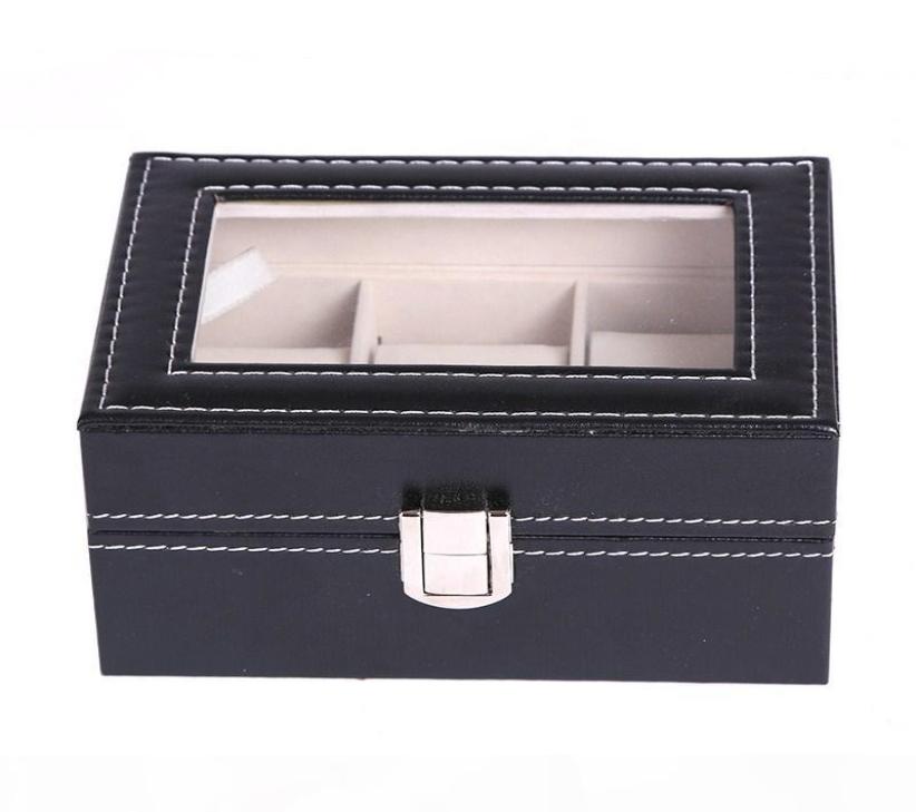 

fashion PU Leather Watch Boxes 2 3 5 6 10 12 20 24 Grids Watch Storage Organizer Box Display Watch Case4489642