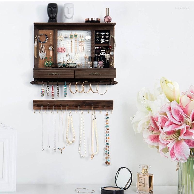 

Jewelry Pouches C9GF Wall-mounted Display Stand Racks Organizer Holder For Women Girls Earrings