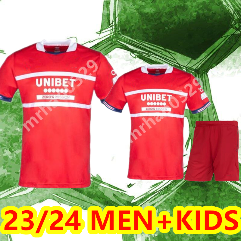 

23 24 Middlesbrough Soccer Jerseys home 2023 Tavernier Payero Howson Mcnair Bola Birmingham Football Shirt Uniforms Men Kids Kits, 23/24 home