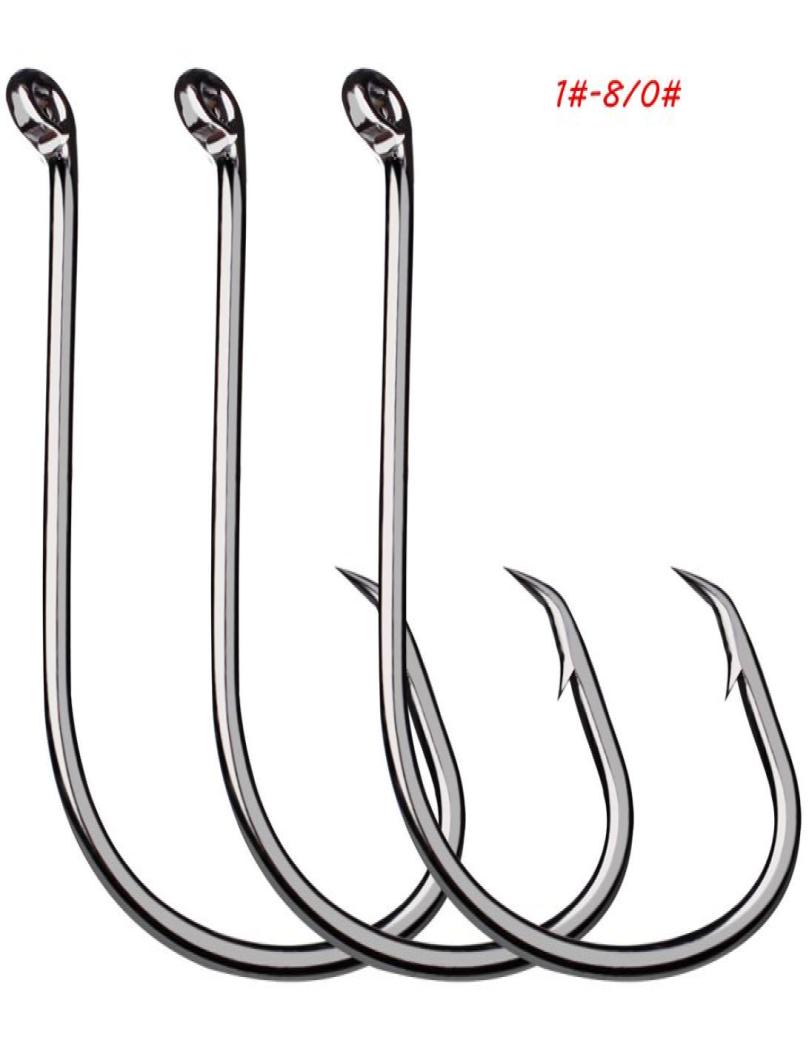 

180 7384 Crank Single Hook High Carbon Steel Barbed Hooks Fishhooks Asian Carp Fishing Gear 200 Pieces Lot1815766