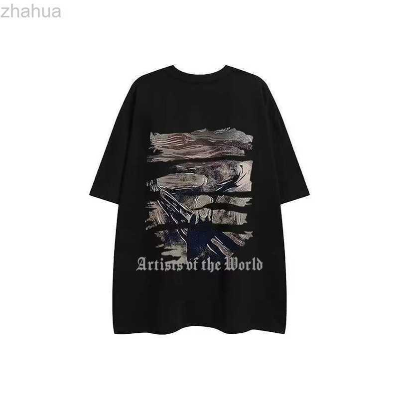 

stussys American Heavyweight Short Sleeve Men' and Women' Summer High Street Feeling Ruffian Handsome Fried Street Versatile Half Sleeve, White 200g