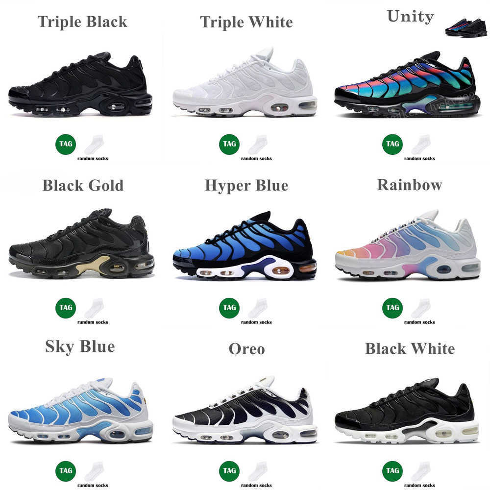 

Running Tn Plus 3 Shoes Women Triple White Black Red Laser Blue Furry Oreo Plus Tennis Breathable Mens Trainers outdoor Sports Sneakers Size 36-46, 22