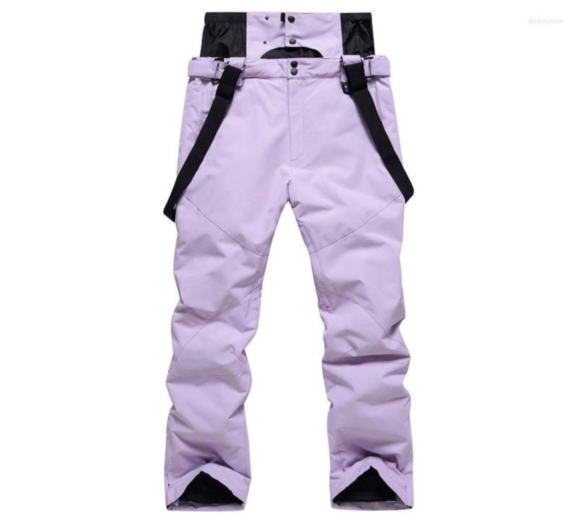 

Skiing Pants 2022 Men Women Ski Winter Outdoor Sports Wear Windproof Waterproof Warm Snow Trousers Snowboard Bibs Couples5852736, Brown