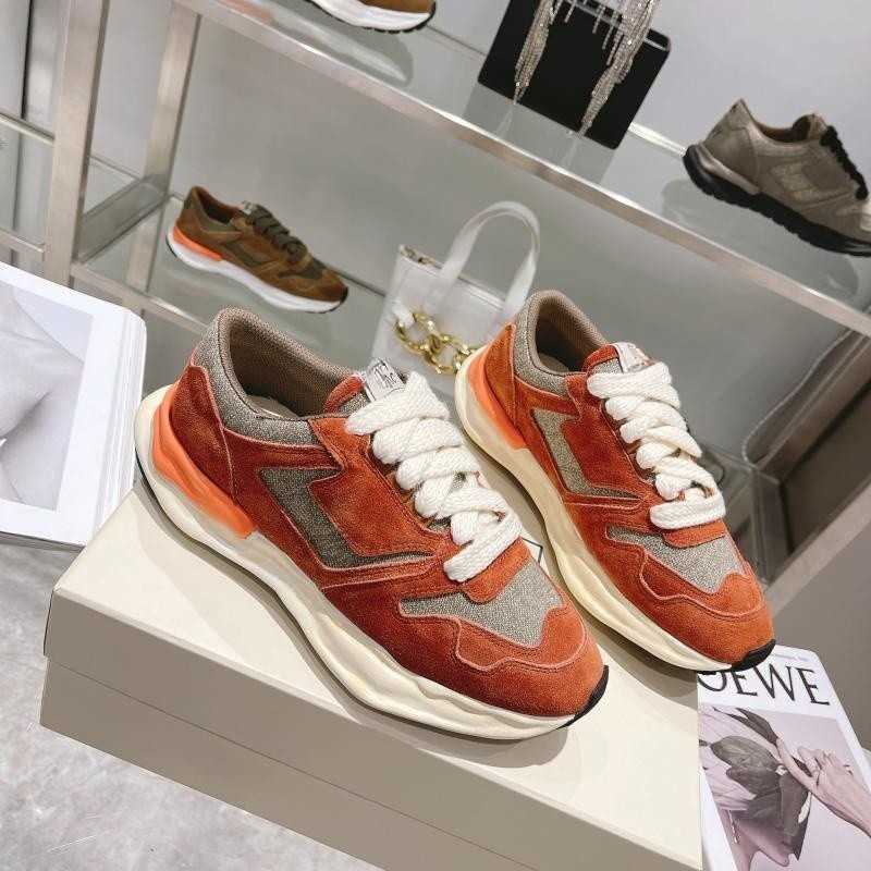 

Maison Mihara Yasuhiro Vintage Men's MMY Dissolved Shoes Women's Thick Sole Elevated Lace up Low Top Sports Casual Shoes, Color 1