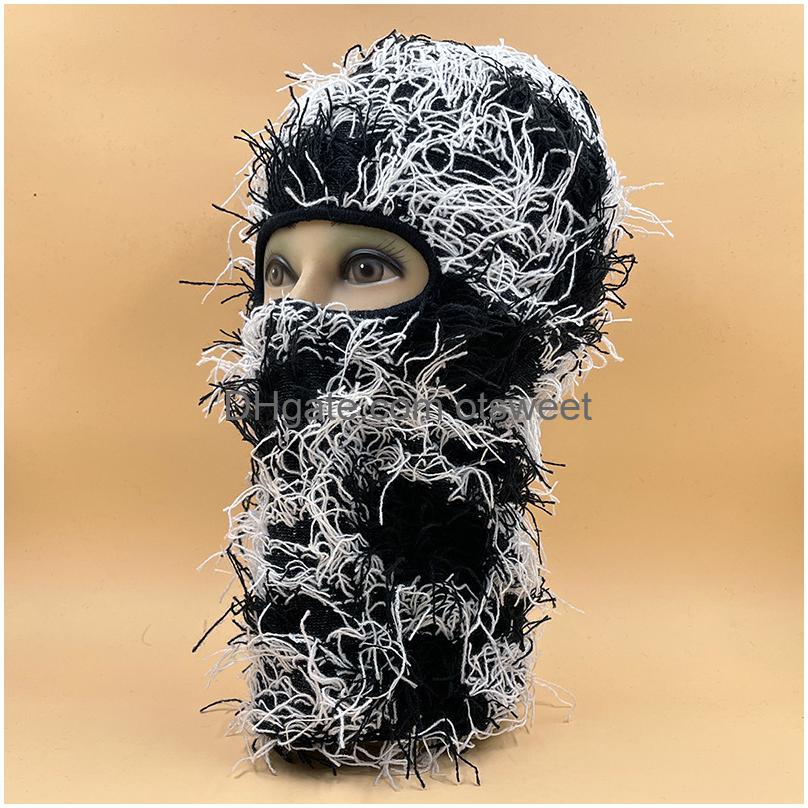 

Berets Clava Died Knitted Fl Face Ski Mask Shiesty Camouflage Knit Fuzzy Drop Delivery Fashion Accessories Hats Scarves Gloves Caps Otqud, As details