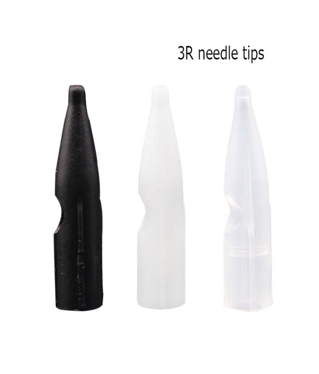 

50pcs 3R Needle Tips TransparentBlackWhite Needle Caps For Permanent Makeup DragonMosaicMerlin Machine5055878