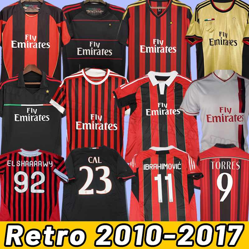 

AC milans retro soccer jerseys Ronaldinho Beckham Maldini Pato Seedorf Inzaghi IBRAHIMOVIC Pirlo vintage football shirt 10 11 12 13 14 15 16 17 2010 2011 2012 2013 2014
