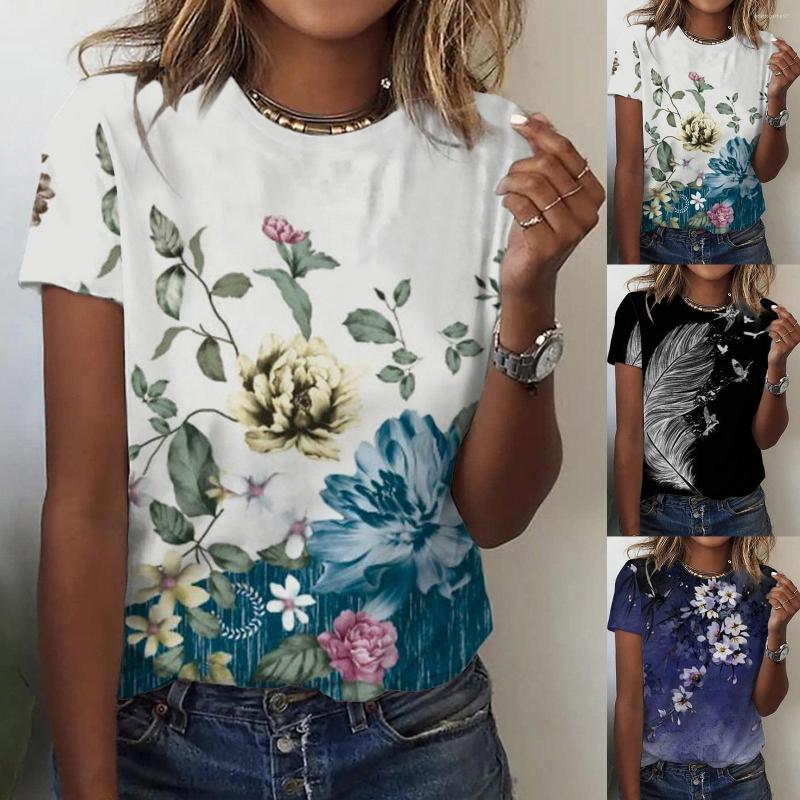 

Women' T Shirts Women' Casual And Comfortable Shirt With Round Neck Short Sleeve Printed Oversized Long Women, Black
