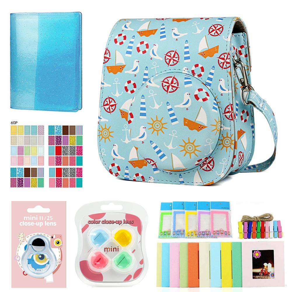 

Dresses Fujifilm Instax Mini 9 8 8+ Camera Accessories Bundle Kit Shoulder Strap Bag Case Photo Album Film Frame Filters Selfie Lens Set, Blue